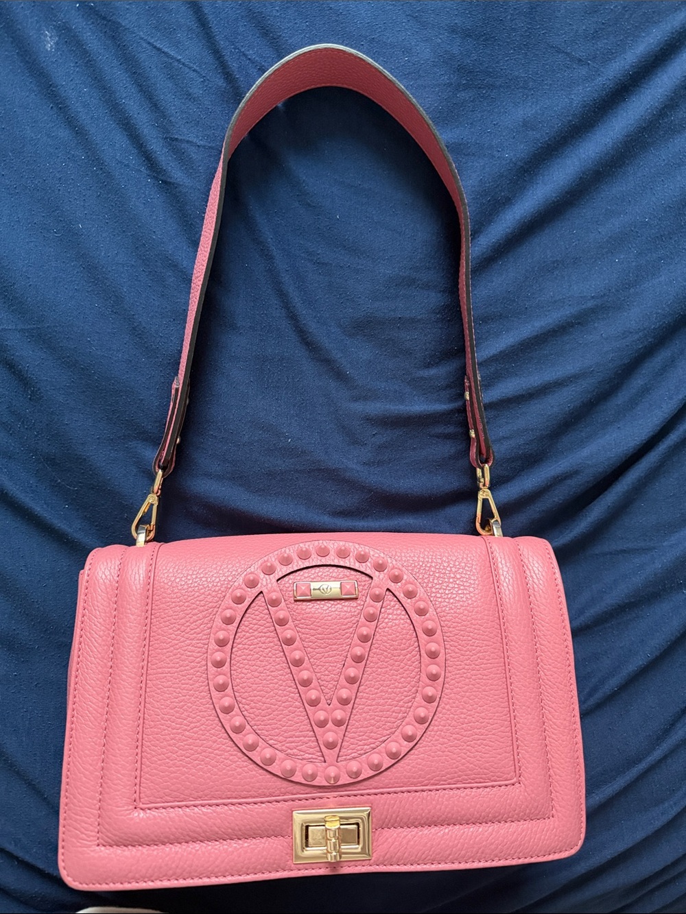 Mario Valentino Pink Leather Shoulder Bag